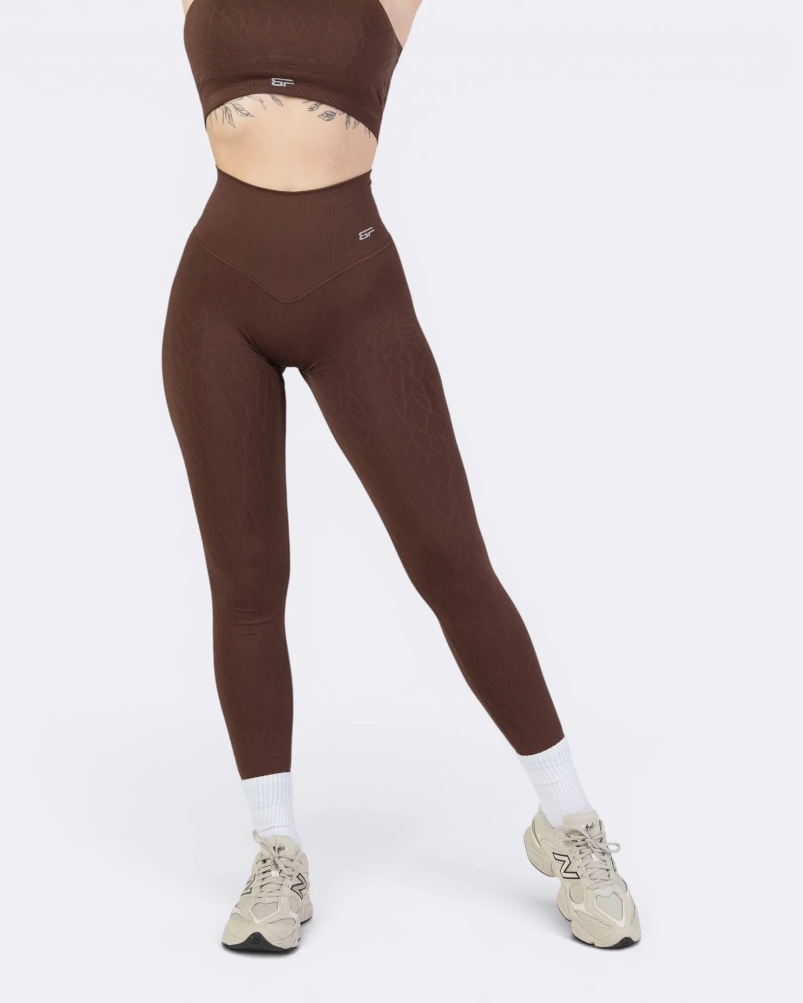 Nyx Texture Leggings - Marrone - Image 4