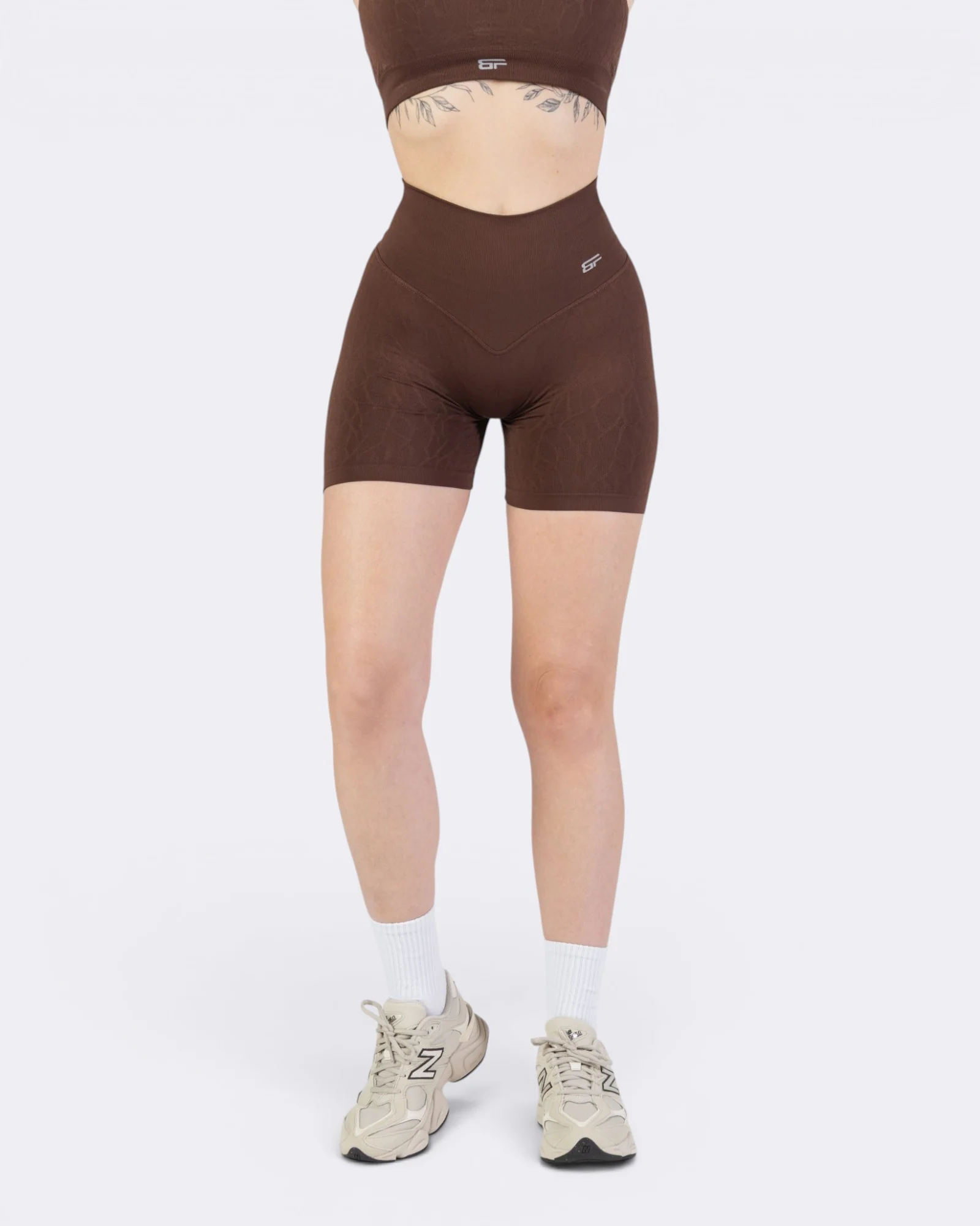Nyx Texture Shorts Leggings - Marrone - Image 4