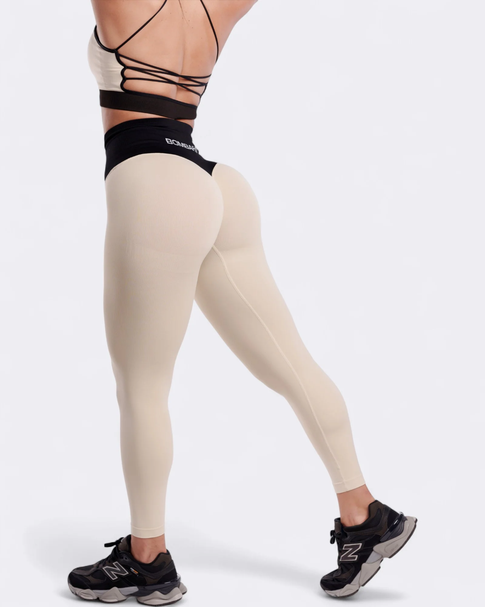 Oasis Bicolor Leggings Push Up - Beige - Image 3