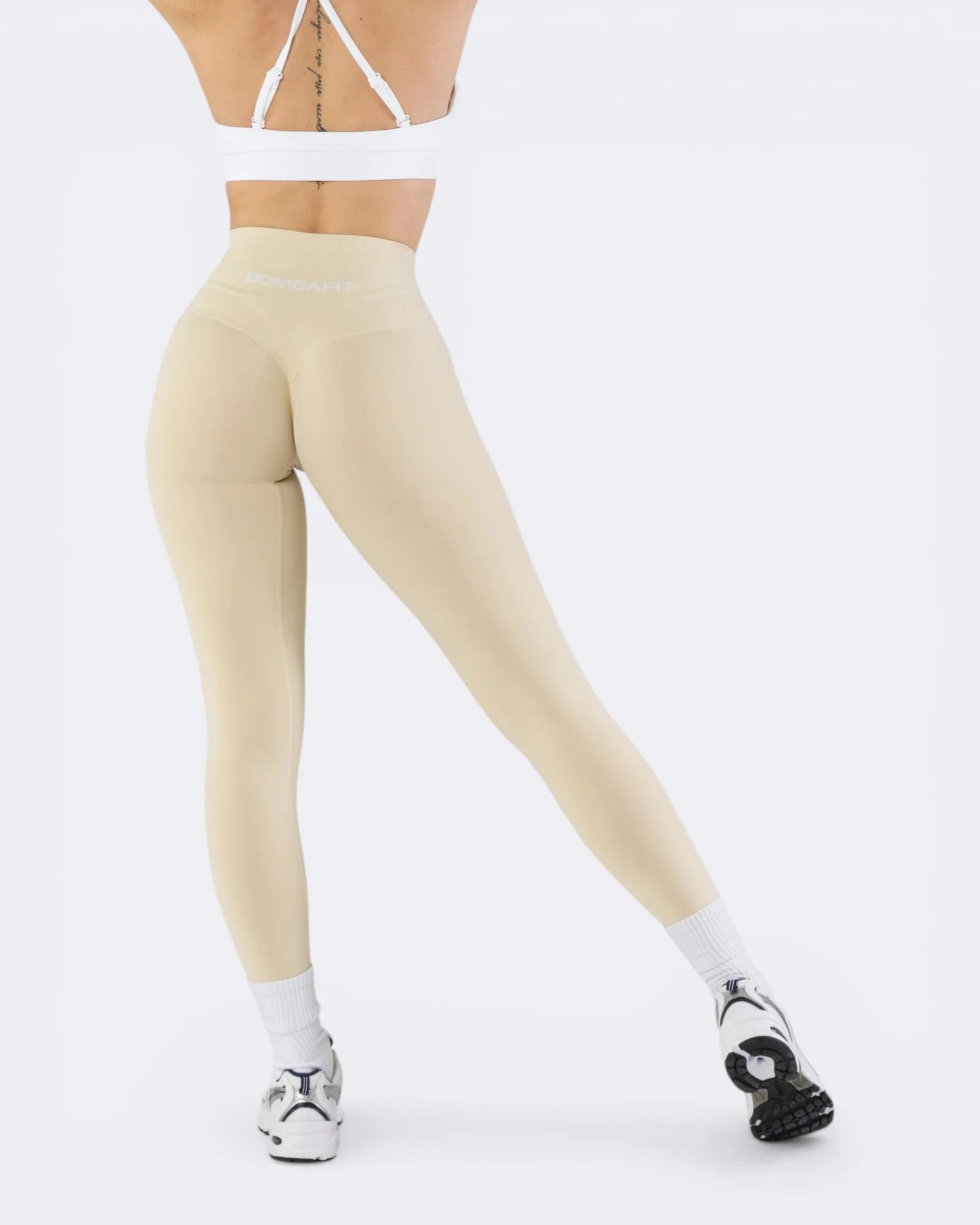 Oasis High Band Leggings Push Up - Beige