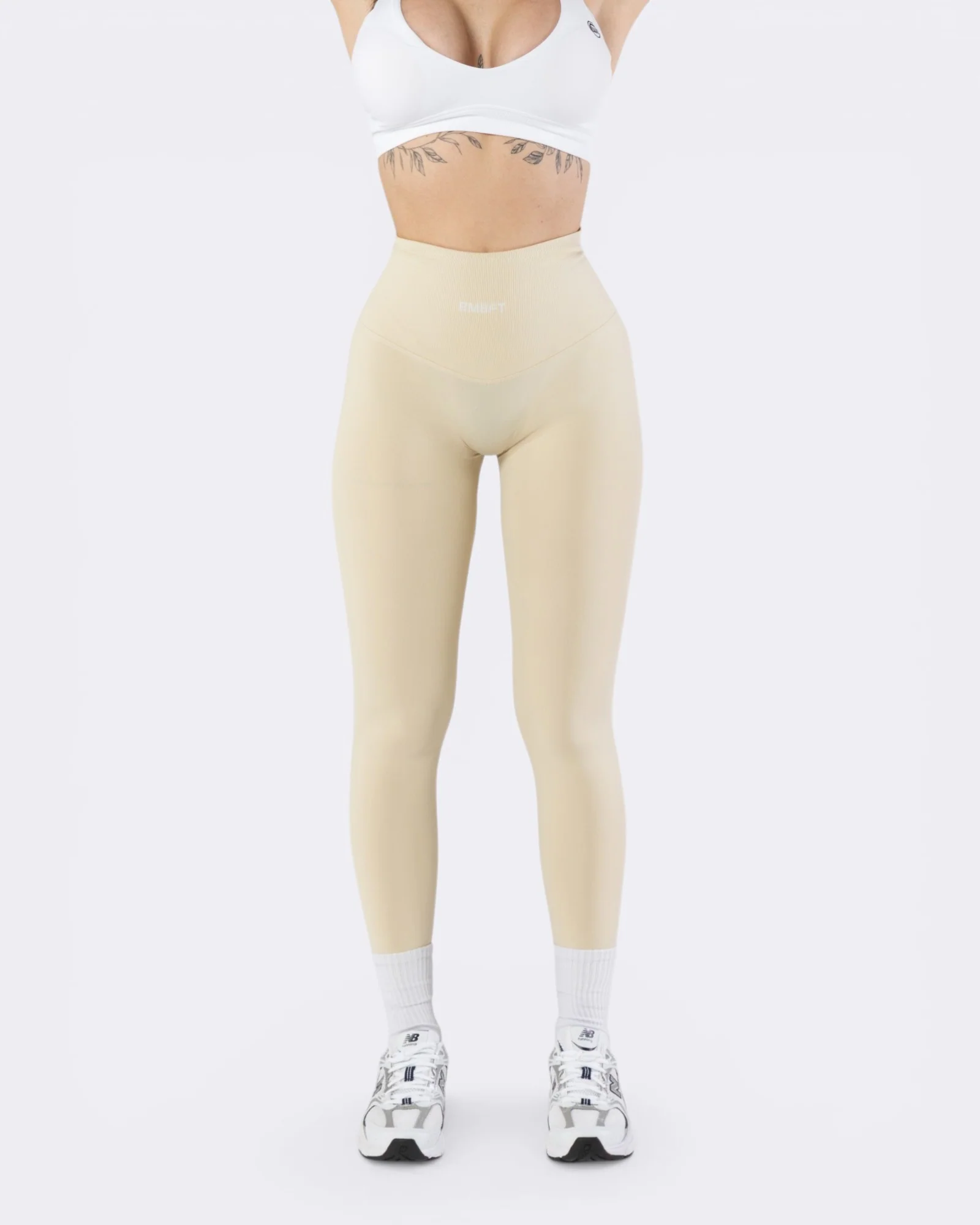 Oasis High Band Leggings Push Up - Beige - Image 3
