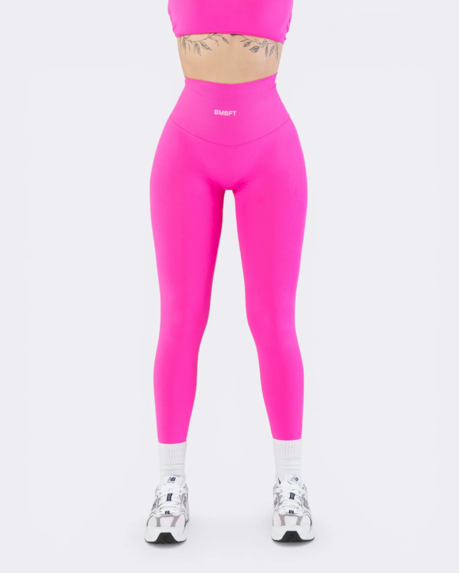 Oasis High Band Leggings Push Up - Rosa Shock - Image 3