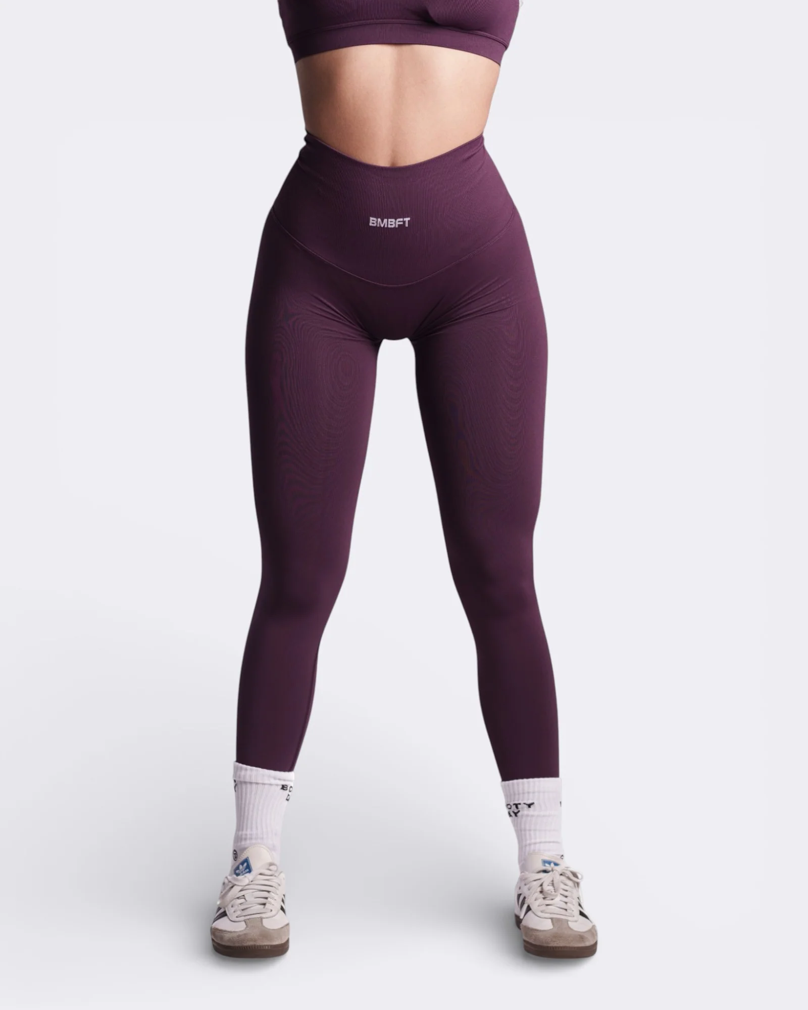 Oasis High Band Leggings Push Up - Viola Plum - Image 3
