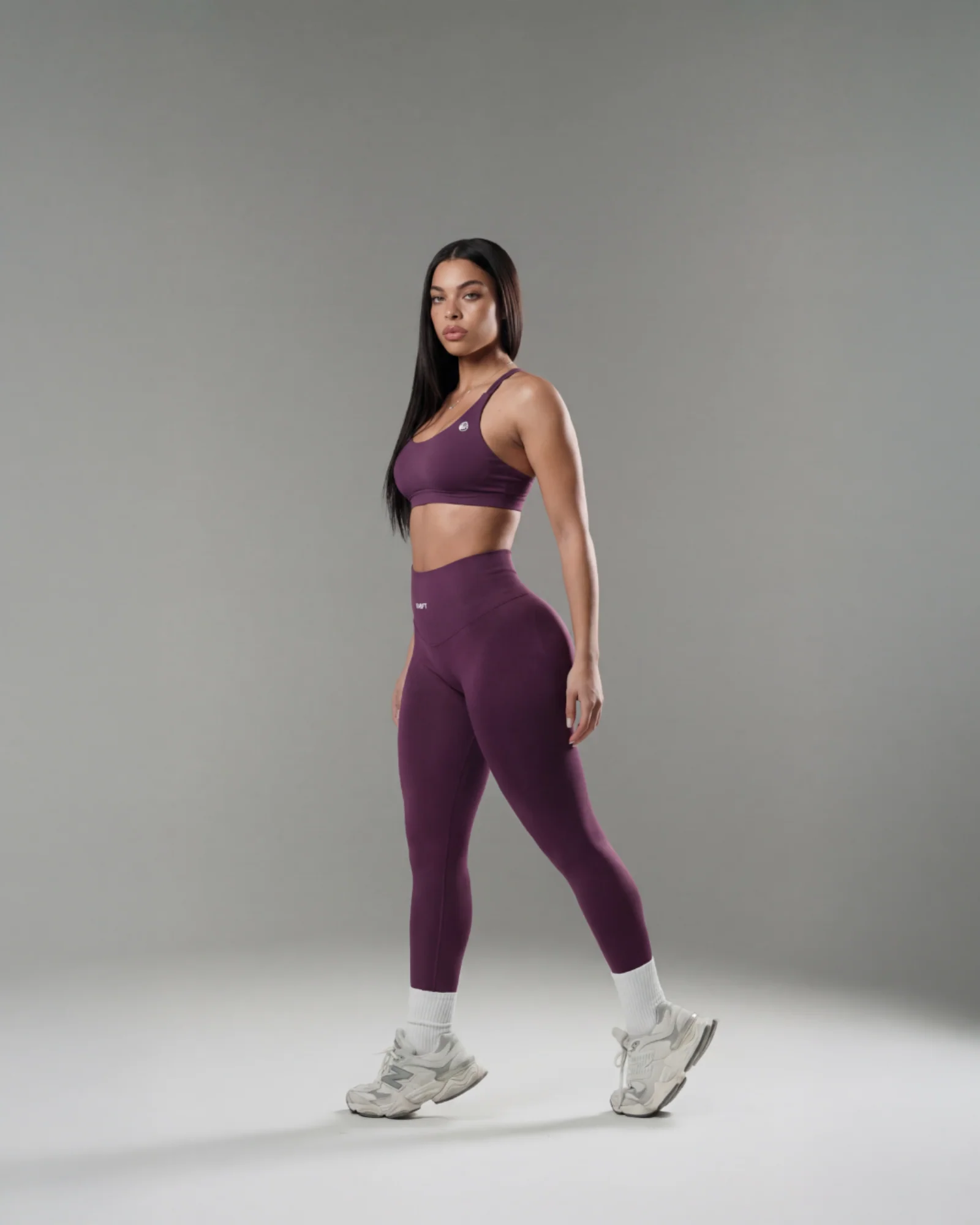 Oasis High Band Leggings Push Up - Viola Plum - Image 4