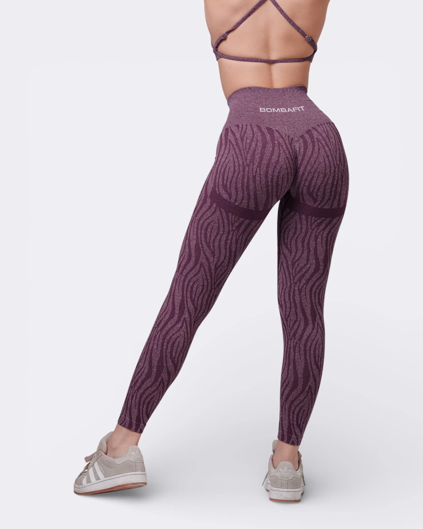 Oasis Leggings Push Zebra - Viola Plum - Image 3