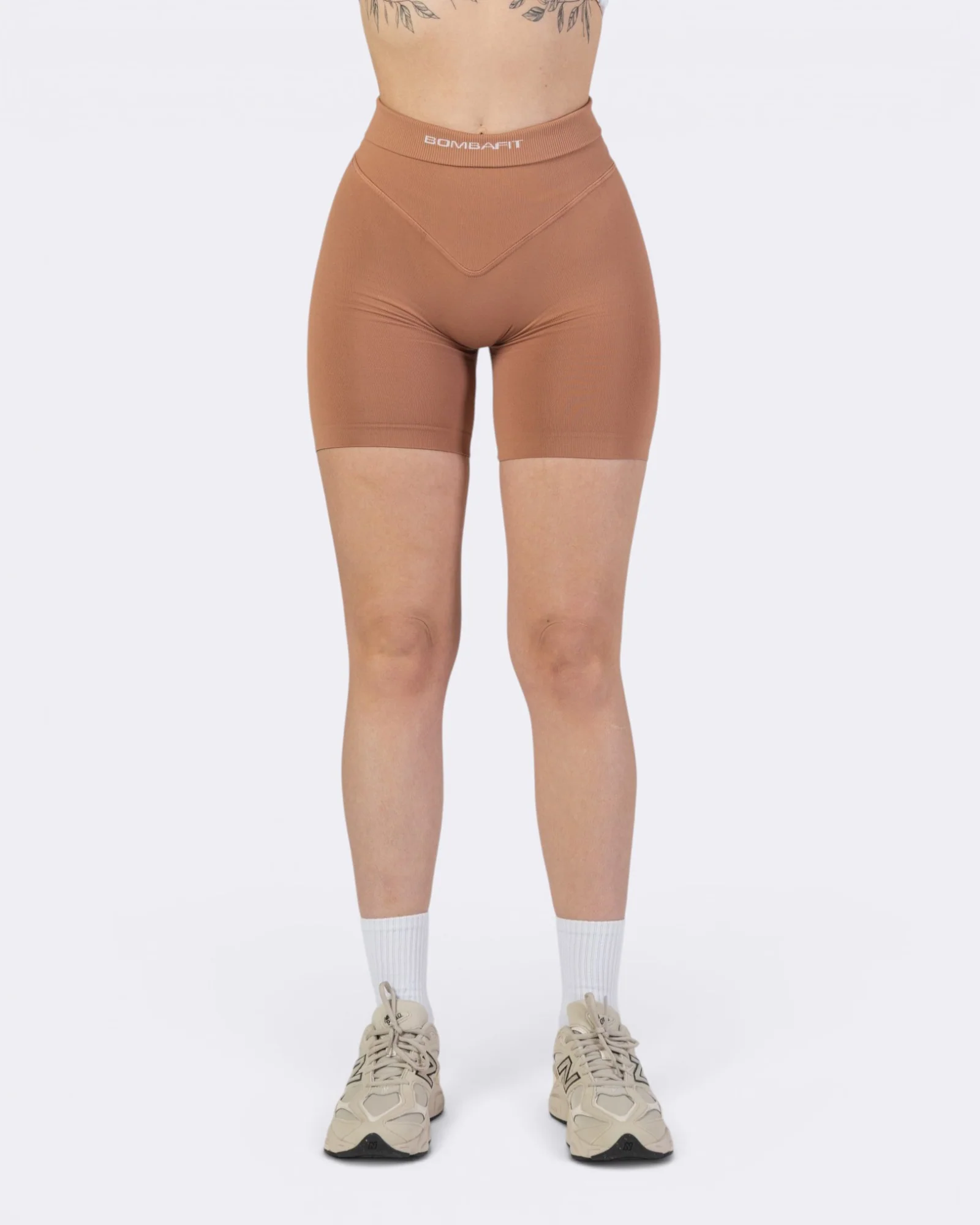 Pump It Shorts Leggings - Mocha Mousse - Image 4