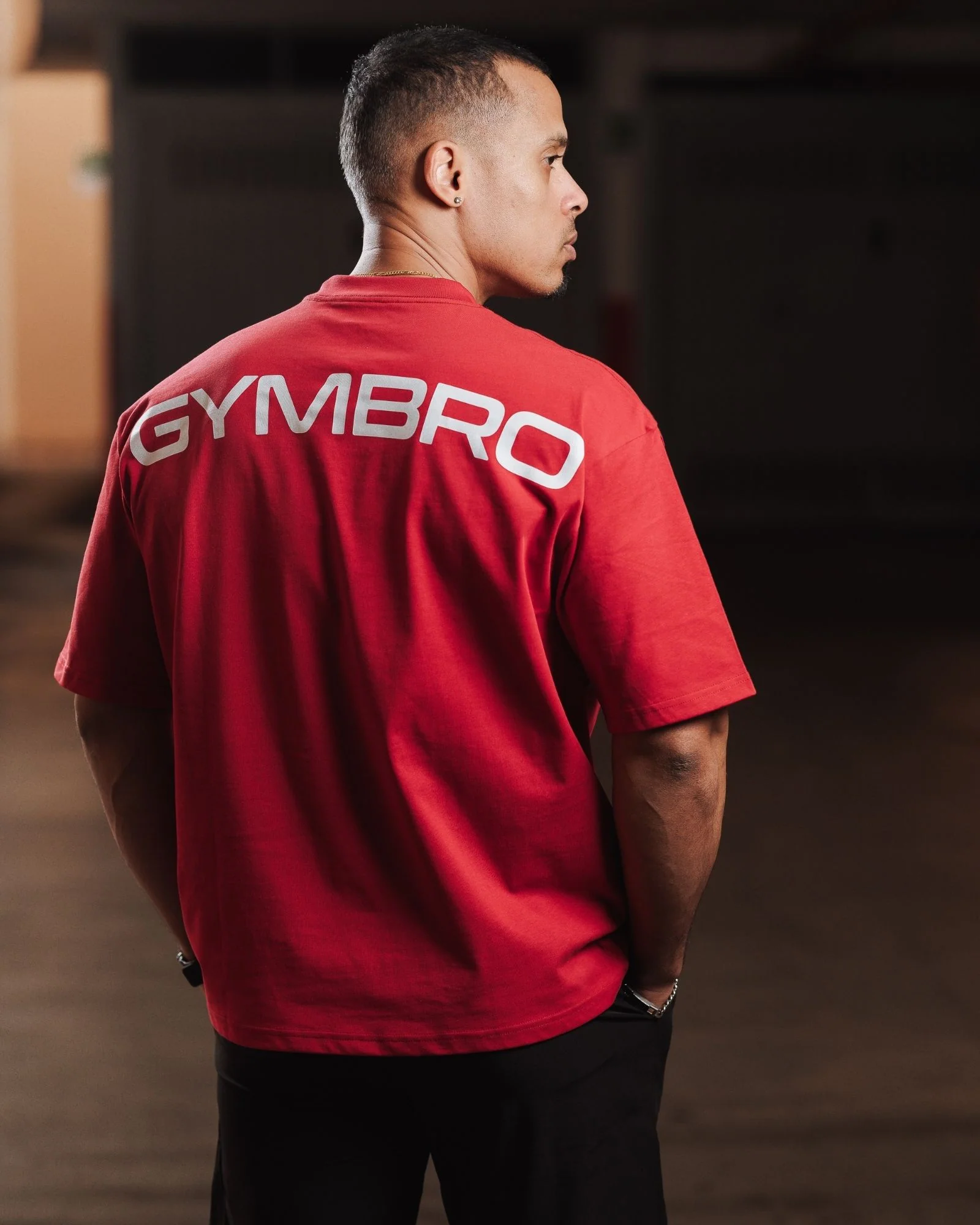 T-shirt Oversize Gymbro - Rosso - Image 3